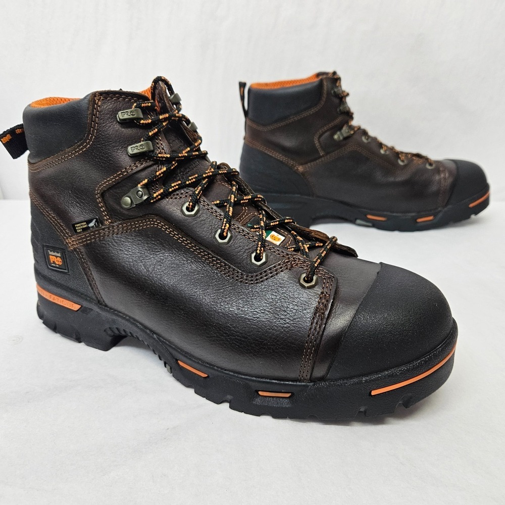 Timberland PRO Endurance 6 Inch Steel Toe Work Boots 52562 Brown Mens 13 M
